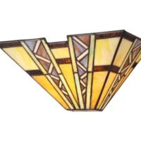 Mission Arts & Crafts Tiffany Style Stained Glass Wall Sconce Light Lamp