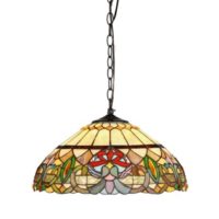 Tiffany Style Hanging Stained Glass Ceiling Pendant Light Lamp 18″ Shade