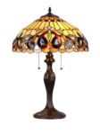 Handcrafted 22″ Victorian Tiffany Style Stained Glass 2 Bulb Table Desk Lamp