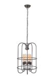 New Industrial Ceiling Pendant Light Chandelier 5 Bulbs Rubbed Bronze 16″ Wide