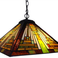 New Arts & Crafts Tiffany Style Stained Glass Hanging Ceiling Pendant Light Lamp