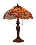 New Dragonfly Stained Glass & Cabochons Tiffany Style Table Desk Lamp