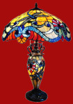 New Dragonfly Design Tiffany Style Stained Glass Table Lamp Lighted Base