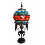 Handcrafted NEW Unusual Tiffany Style Stained Glass Table Desk Lamp 27″ Tall