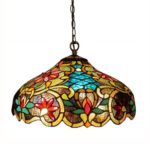 Handcrafted 18″ Shade Tiffany Style Stained Glass Ceiling Pendant Light Lamp