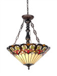 New Stunning Stained Cut Glass Hanging Light Fixture