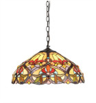 New Hanging Ceiling Pendant Lamp Light Fixture Beautiful Colors Stained Cut Glass