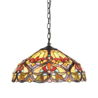 New Hanging Ceiling Pendant Lamp Light Fixture Beautiful Colors Stained Cut Glass