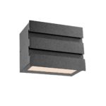 New Outdoor Wall Sconce 5″ Tall Contemporary LED Light Textured Black