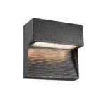 New Outdoor Wall Sconce 6″ Tall Contemporary LED Light Textured Black New