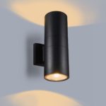 New Wall Sconce 12″ Height Transitional LED Textured Black Outdoor or Indoor