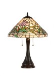 New Beautiful Hand-Crafted Pastel Floral Tiffany Style Stained Glass Table Lamp