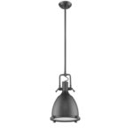 14″ Industrial Retro Design Hanging Ceiling Pendant Light Matte Black Finish