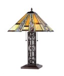 New Retro Stained Glass Arts & Crafts Mission Tiffany Style Table Desk Lamp