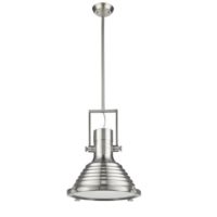 16″ Industrial Retro Design Hanging Ceiling Pendant Brushed Nickel Finish