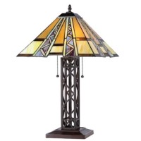 New Retro Stained Glass Arts & Crafts Mission Tiffany Style Table Desk Lamp