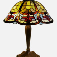 New Victorian Tiffany Style Stained Cut Glass Table Desk Lamp