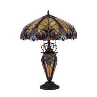 New Stained Cut Glass Victorian Design Table/Desk Lamp