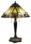 New Stained Glass & Cabochon Jewels Tiffany Style Victorian Table Desk Lamp